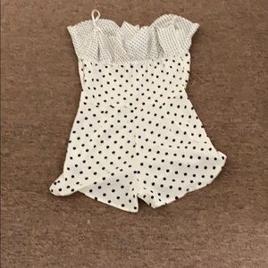 White and black dots jumpsuit